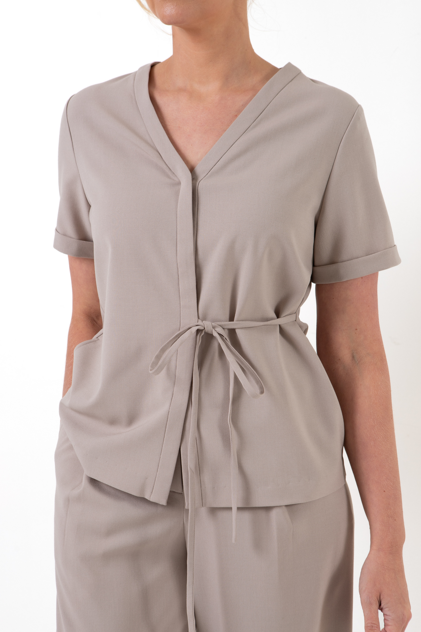 Ultra Soft Tie Shirt - Pumice Stone