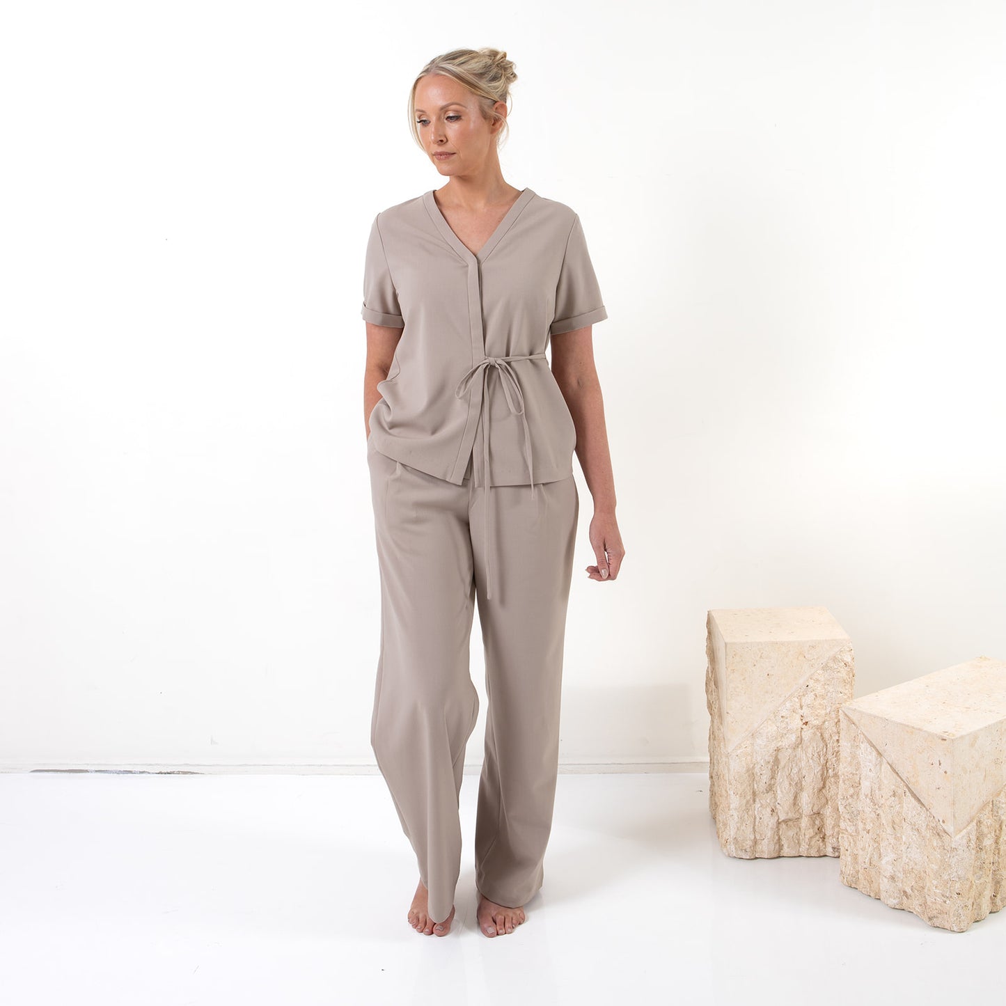 Shirt and Pants Set - Pumice Stone