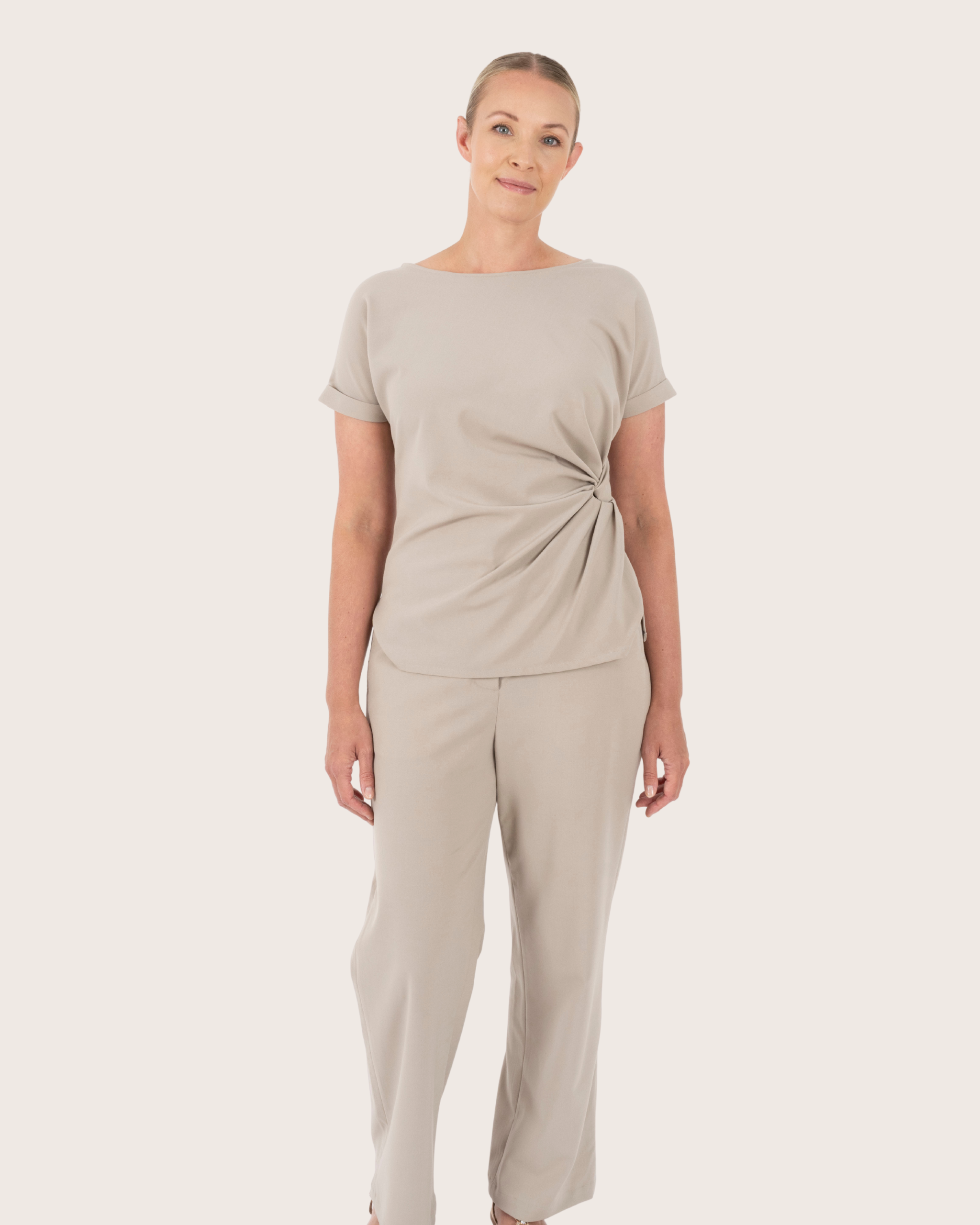 Ultra Soft Twist Top - Pumice