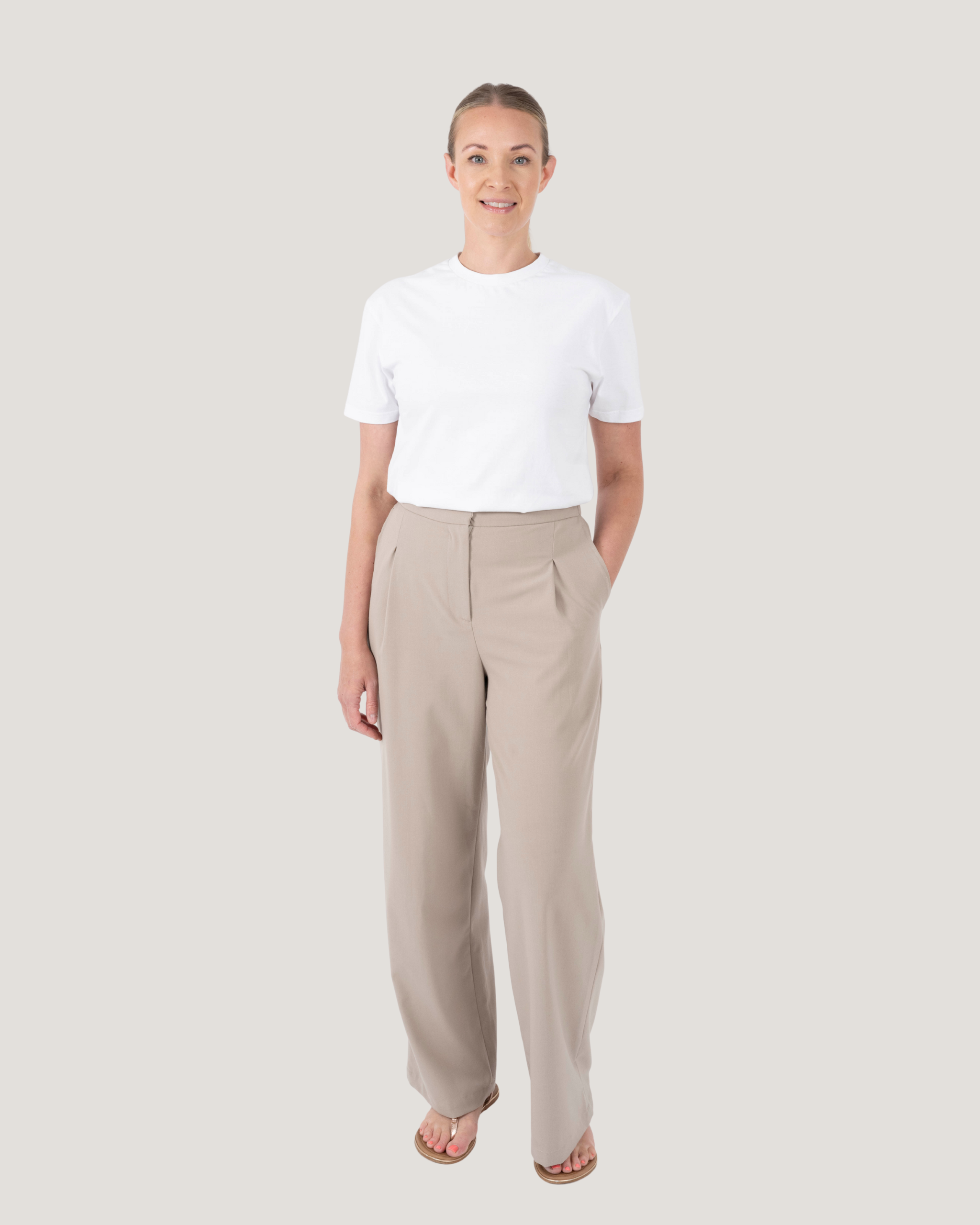 Ultra Soft Wide Leg Pants - Pumice Stone