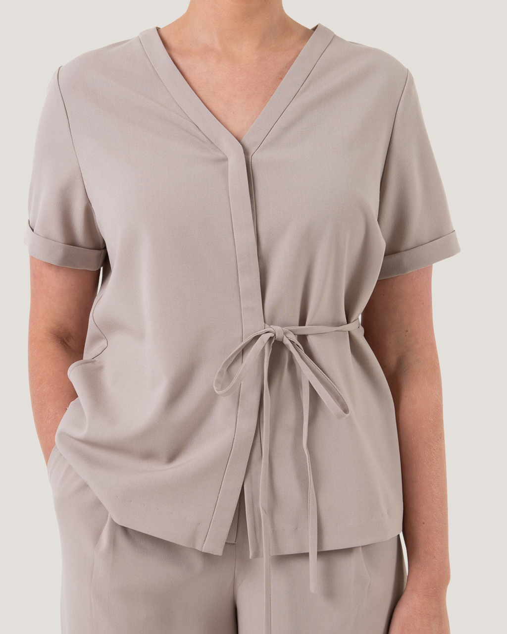 Ultra Soft Tie Shirt - Pumice Stone